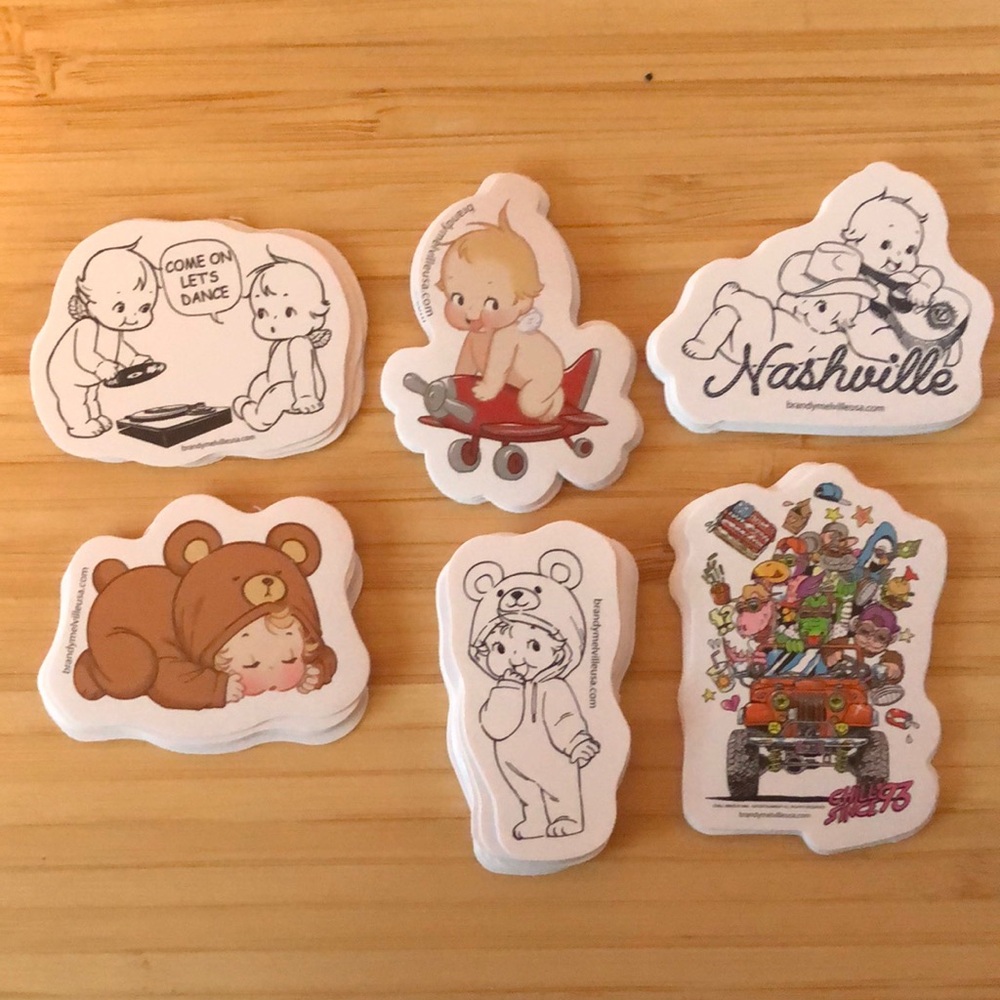 BRANDY MELVILLE STICKERS AND PINS